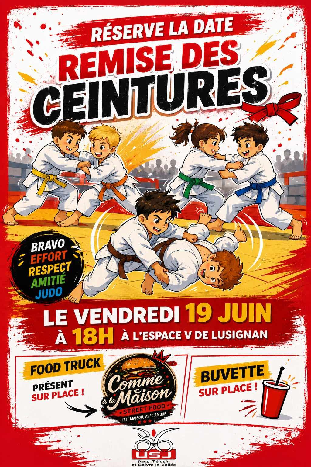 Affiche Remise de ceintures club de Judo